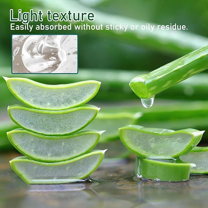 Aloe Vera Gel for Face & Body,Hydrating Travel Size Pure Aloe Vera Gel Face Moisturizer for All Skin Type,No-sticky Long Lasting Refreshing Moisturizing Fast Absorbing Aloe Cream Gel