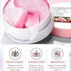 Under Eye Patches, Eye Mask, Reduce Puffy Eyes, Dark Circles, Eye Bags, Eye Patches with Collagen, Anti-Aging Rejuvenating Moisturizing Skin Care for Anti-Wrinkle Eye Masks 60PCS