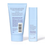 Flamingo Pubic Hair Shaving Skin Care Set, Exfoliating Shaving Gel for Women 5 fl oz with Restorative Post Shave Serum 1.7 fl oz