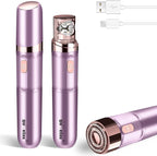 Gurelax Hair Removal Epilator for Women, Rechargeable Facial Epilator Hair Remover, 2-in-1 Electric Epilator & Shaver, 18 Carat Gold Plated Head, All Ages and Skin Types