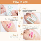 ANCIRS 150pcs Disposable Makeup Hand Palettes, 2.4x2.4inch Adhesive