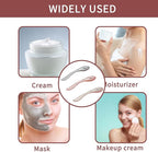 NIIIYTYB3 Pcs Eye Cream Applicator Tool Metal Eye Massager Wand 2 in 1 Zinc Alloy Roller for Under Eye Face Applicator Moisturizer Wand Stick with Spatula Mini Skincare Cosmetic Spatulas