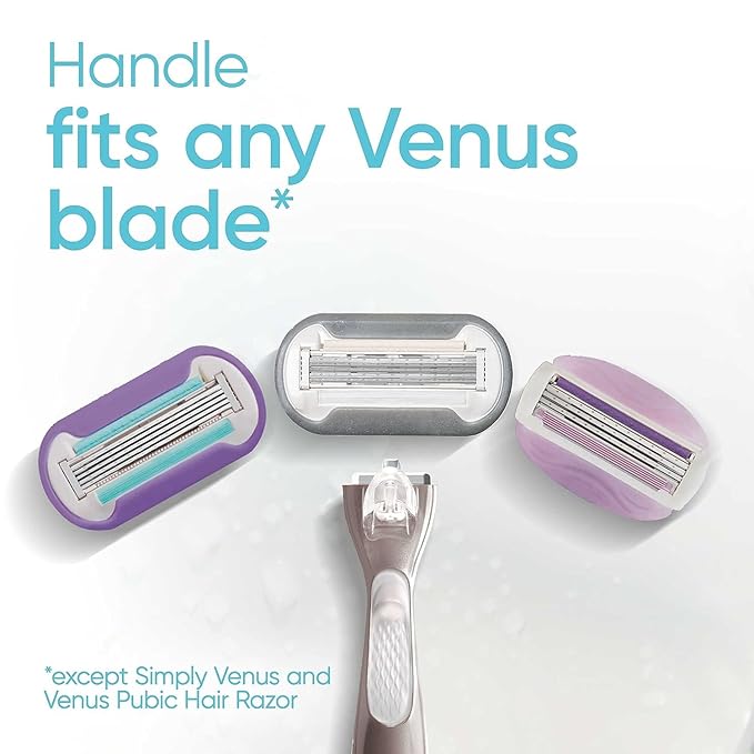 Gillette Venus Extra Smooth Charcoal Women's Razor Handle + 4 Blade Refills