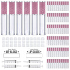 AMORIX 5ml Fish Scales Lip Gloss Tubes with Wand - 72 Pack Empty Containers + 4pcs Syringes for DIY Lip Gloss Balm