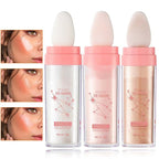 3 Pcs Polvo De Hadas,Fairy Hightlighter Stick Face Blusher Patting Polvo De Hadas Powder Highlighter Makeup,Natural Body Brightens Three-dimensional Body Glitter Stick