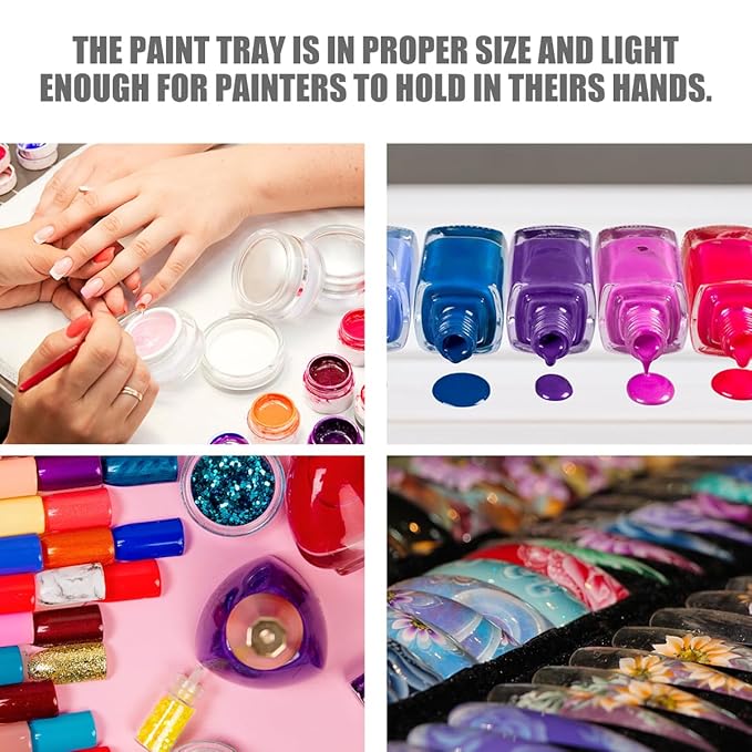 Resin Nail Art Palette: 2PCS Nail Art Palette