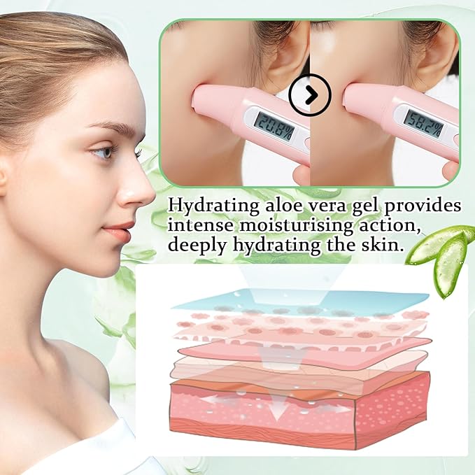 8PCS Aloe Vera Gel for Face & Skin,Organic Aloe Vera Gel,Hydrating After Sun Cream for Travel Size,Moisturizing Lotion for Skincare,After Sun Lotion for All Skin Type(B)