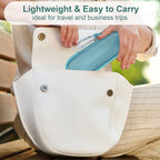 co2CREA Hard Case and Replacement Head Compatible with Finishing Touch Flawless Facial Hair Remover Electric Face Razor Women (Parisian Blue Case + Replacement Head)