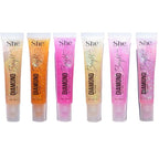 Beauty Bundle She Diamond Glitter Lip Gloss Bright High Shine Glitter Holographic Long Lasting Non-Sticky Formula Gifts for Girls, Teens, Tweens & Women