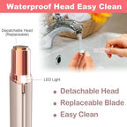 Facial Hair Remover for Women - Removal Shaver for Women - USB Rechargeable Lady Face Razor Trimmer for Face Lips Chin Peach Fuzz Arms Legs and Bikini Line