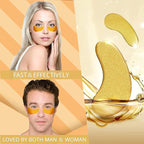 Golden Under Eye Patches for Puffy Eyes & Eye Bags & Wrinkles, Under Eye Patches for Dark Circles,Collagen for Eye Bags, Under Eye Collagen Patches