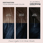Clairol ColorStrong Permanent Zero Ammonia Hair Dye, 2.8 Blue Black - Desert Nights Hair Color, Pack of 1