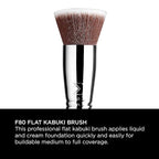 Sigma Beauty F80 Flat Kabuki Brush – Flat Top Kabuki Foundation Brush and Professional Grade Makeup Brush with Ultra-Soft Fibers for Blending Liquid & Cream Makeup Products (Black, 1pc)