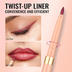 Oulac Waterproof Lipliner Pencil Set - Smooth and Creamy, Retractable Lip Makeup for Precision Application, Vegan & Cruelty-Free, 02+05+06