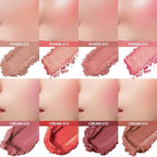 8 Colors Blush Palette, Matte Light Luxury Blush Powder Bright Shimmer Face Blush, Contour and Highlight Blush Palette, Professional Facial Beauty Cosmetic Makeup Blush