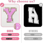 Initial letter patch makeup bag,