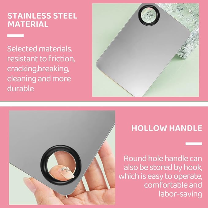 Makeup Mixing Palette, KissDate Korean Spatula Makeup Palette with Foundation Spatula, Stocking Stuffers Christmas Gifts for Women Stainless Steel Picasso Makeup Spatula Mixing Tray Makeup Mixer