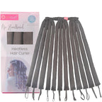 Octocurl Heatless Hair Curler - No Headband Octopus Curler - Overnight Curls for Long Hair (Satin - Black)