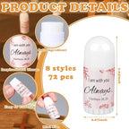 72 Pcs Mini Lip Balm Bulk Gift, 8 Flavors, Christian Themed, Moisturizing for All Skin Types