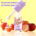 Lip Smacker Fruit Glaze Lip Oil, Ultra-Hydrating & Moisturizing with High-Shine Finish, Plush Applicator for Effortless Glide, Delicious Non-Sticky Flavor - Grape
