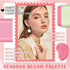Blush Cream for Cheeks,Face Matte Contour Blush Makeup,Buildable Shimmer Facial Cheek Blusher Shades,Blendable Cosmetic Makeup Blush 01