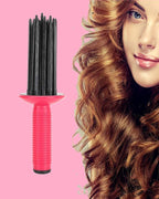 Hair Fluffy Styling Curler Curls Comb,Hair Curler Curling Make Up Brush Roller Tool Portable Hair Curling Roll Comb Anti‑Slip Professional Round Hair Brush for Home Personal Use Travel