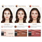 3Pcs Cream Contour Stick, with Highlighter Stick Bronze