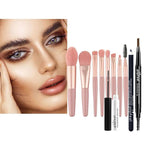 All in One Makeup Kit for Women Full Kit Girls Makeup Gift Sets Xmas Essential Bundle Include Eyeshadow Palette Lipstick Blush Concealer Eyeliner Mascara Foundation Brush Eyebrow Pencil