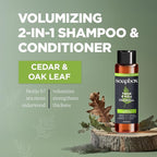 Soapbox Men's Thick and Full 2 in 1 Shampoo and Conditioner Men, Natural Mens Shampoo and Conditioner, Oak & Cedar Leaf, 16oz
