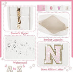 Personalized initial letter makeup bag,