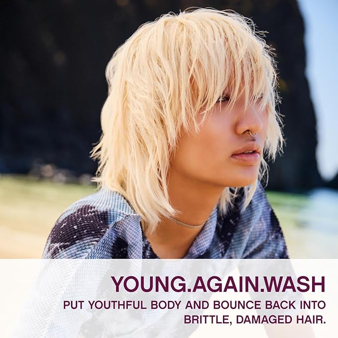 KEVIN.MURPHY YOUNG.AGAIN.WASH - Moisturising Anti-Ageing Shampoo - For Ageing, Damaged & Brittle Hair - Hair Repair - Amino Acids & Lotus Flower Extract - Sulphate & Paraben Free - 250 mL / 8.4 fl oz