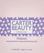 Carter Beauty Mini Highlighter Palette | Long Lasting Makeup | Shimmer & Matte Shades (Pegasus)
