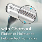 Gillette Venus Extra Smooth Charcoal Women's Razor Handle + 4 Blade Refills