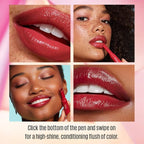 Kaja Lip Gloss - Heart Melter | High-shine, Glossy Finish, Flirty Cherry Red, Moisturize, 01 Too Hot, 0.04 Oz