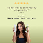 Non Toxic Vegan Shampoo with Organic Ingredients, Apple Cider Vinegar & Tea Tree Oil - Sulfate Free, Color Safe, Paraben Free, Gluten Free, Cruelty Free, pH Balanced (2-Pack)