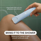 MERIDIAN Slimmer Trimmer – Electric Razor for Women, Bikini Line & Pubic Hair Trimmer, Rechargeable & Waterproof, Painless, Flawless Shave for Sensitive Skin, Gentle, Quiet & Travel-Friendly, Onyx