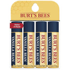Burt's Bees 100% Natural Moisturizing Lip Balm, Vanilla Bean - 4 Tubes