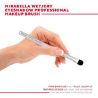 Mirabella Wet & Dry Eyeshadow Brush, Premium Professional Makeup Brush Collection, Cruelty-Free Synthetic Bristle Brush, Hand-Sculpted Brushed Aluminum Handle, Luxury Blending Brush for Makeup