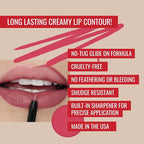 Runway Rogue Designer Liner Lip Pencil, Matte Muted-Raspberry Lip