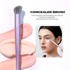 Jessup Face Makeup Brush Set 3 pcs, Ultra-Soft Dense Makeup Brushes for Foundation Contour Powder and Blush, Premium Synthetic Fiber, Luxury Purple T513