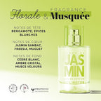 SOLINOTES Jasmine Flower Perfume for Women - Eau De Parfum | Delicate Floral and Soothing Scent - Made in France - Vegan - 1.7 fl.oz