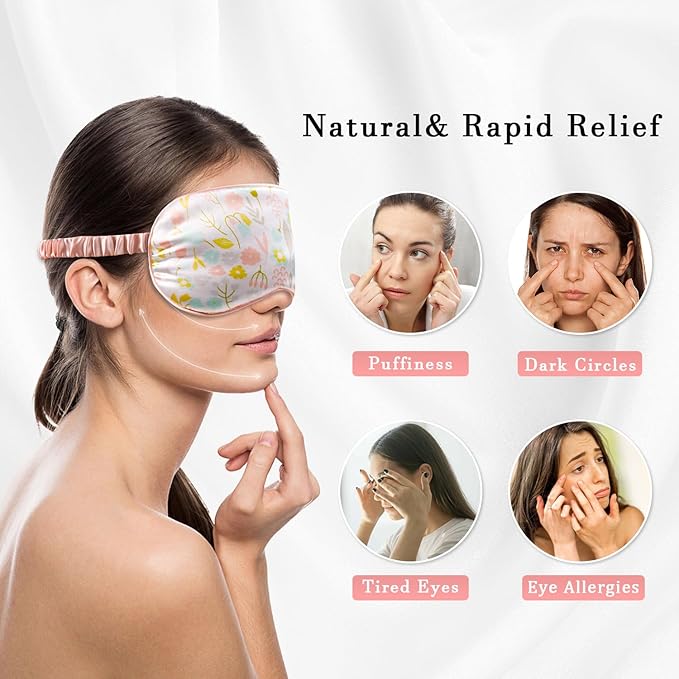 Warm cold eye mask silky