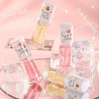 2Pcs Crystal Jelly Lip Oil Big Brush Head Moisturizing Lip Gloss Hydrating Tinted Lip Balm, Long Lasting & Nourishing Lip Glow Oil, Non-sticky Fresh Texture