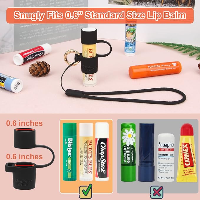 Desing Wish 2 PCS Silicone Lip Black