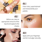 AKARY Liquid Highlighter Makeup for Face Body, Contour Foundation Illuminator Boom Stick, Two-color Highlight Shade Longwear Shimmer Glow Makeup, Valentine's Day gift (03 Rose Gold + Warm Brown)