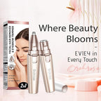 Rechargeable Facial Hair Remover for Women: 2-in-1 Device for Shaping Eyebrows and Removing Face Peach Fuzz(Rose Gold)