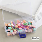 50PCS Chrome Nail Powder Applicator