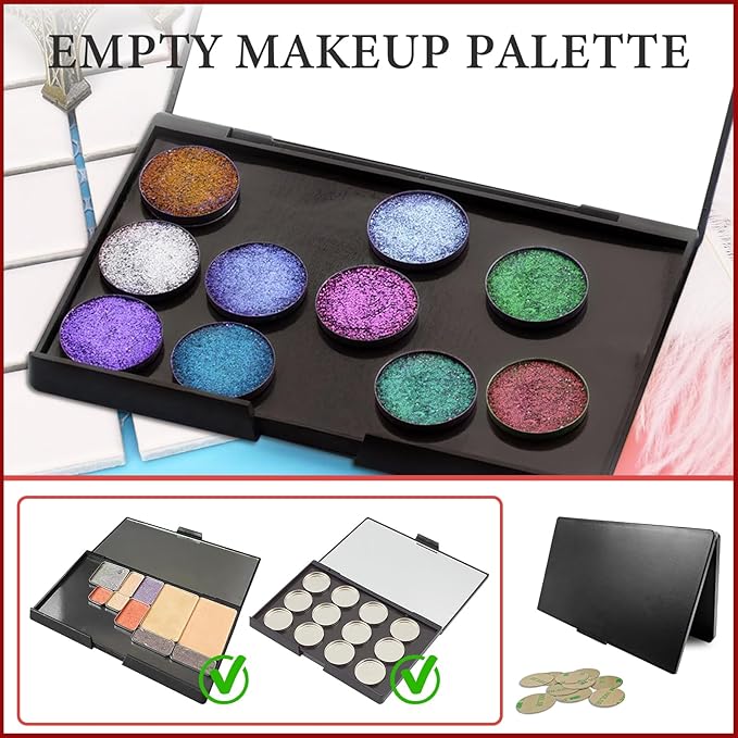 Magnetic Makeup Palette Empty with Mirror - Professional