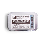 Duke Cannon Solid Cologne - Old Glory Premium Concentrated Cologne Balm, Fresh Tobacco, Amber, and Leather Scent, 1.5 oz. Travel Tin