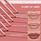 Silky Smooth Retractable Matte Lip Liner Pencil, Coffee Lip Liner Long-Lasting Creamy Formula for Shaping & Sculpting Lips, Matte Velvet Pigmented Lip Liner Crayon Lipstick 10#